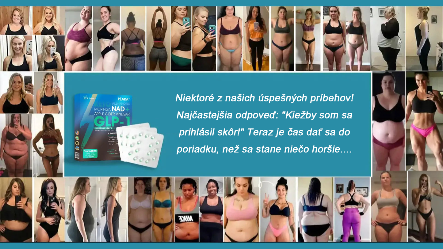 Oficiálny autorizovaný obchod PEAKA® GLP-1 Slimming & Health Ultra Concentrated Essence Liquid Pearls - NAD+ Moringa & ACV & Keto BHB (✅rýchly, dlhotrvajúci účinok, riešenie cukrovky, obezity a kardiovaskulárnych ochorení)