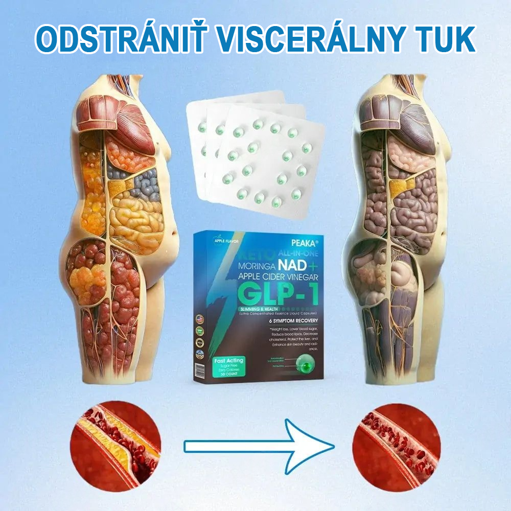 Oficiálny autorizovaný obchod PEAKA® GLP-1 Slimming & Health – ultra koncentrované tekuté perly s NAD+, moringou, jablčným octom a Keto BHB