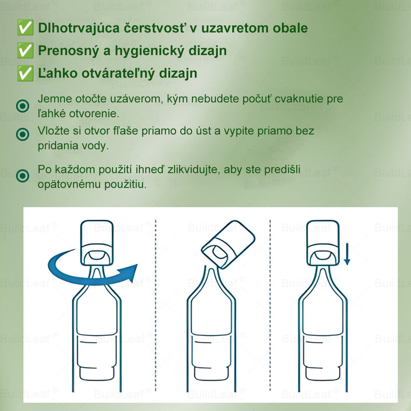 BuildLeaf® GLP-1 8-v-1 Fit & Vital Perorálny Roztok  (Len raz denne, viditeľné zmeny už za 7 dní) Pre obezitu, kardiovaskulárne ochorenia, cukrovku, spánkové apnoe, zdravie čriev, problémy s kĺbmi a ďalšie