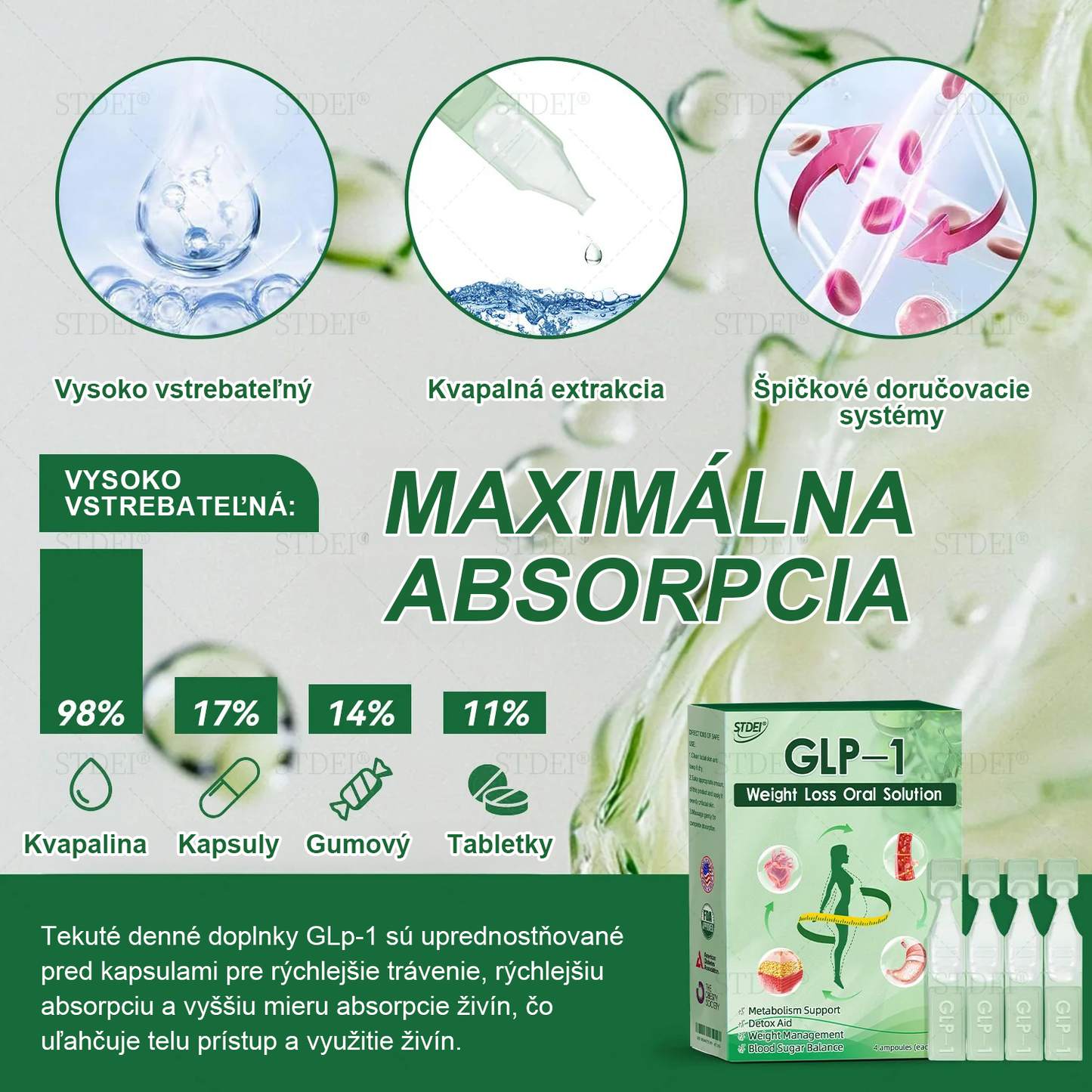 Odporúčané klinikou Mayo | Oficiálny obchod 👨‍⚕️STDEI® GLP-1 Perorálny roztok na chudnutie💥Obezita, kardiovaskulárne ochorenia, cukrovka, spánkové apnoe, problémy s kĺbmi a ďalšie