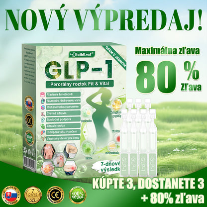 BuildLeaf® GLP-1 8-v-1 Fit & Vital Perorálny Roztok  (Len raz denne, viditeľné zmeny už za 7 dní) Pre obezitu, kardiovaskulárne ochorenia, cukrovku, spánkové apnoe, zdravie čriev, problémy s kĺbmi a ďalšie