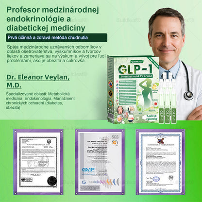 BuildLeaf® GLP-1 8-v-1 Fit & Vital Perorálny Roztok  (Len raz denne, viditeľné zmeny už za 7 dní) Pre obezitu, kardiovaskulárne ochorenia, cukrovku, spánkové apnoe, zdravie čriev, problémy s kĺbmi a ďalšie