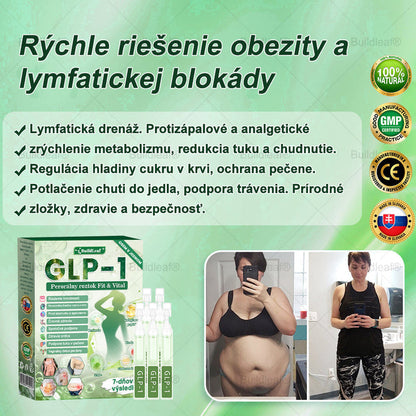 BuildLeaf® GLP-1 8-v-1 Fit & Vital Perorálny Roztok  (Len raz denne, viditeľné zmeny už za 7 dní) Pre obezitu, kardiovaskulárne ochorenia, cukrovku, spánkové apnoe, zdravie čriev, problémy s kĺbmi a ďalšie