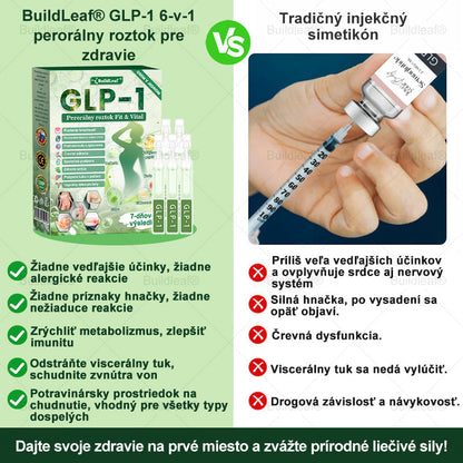 BuildLeaf® GLP-1 8-v-1 Fit & Vital Perorálny Roztok  (Len raz denne, viditeľné zmeny už za 7 dní) Pre obezitu, kardiovaskulárne ochorenia, cukrovku, spánkové apnoe, zdravie čriev, problémy s kĺbmi a ďalšie